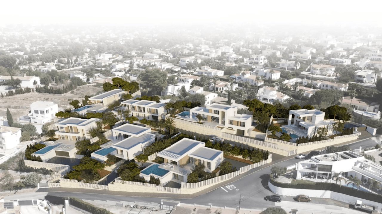 Nueva promoción de villas de lujo en Denia estilo moderno con espectalures vistas .