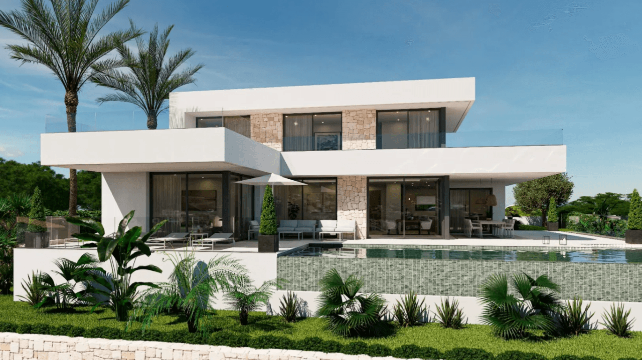 obra nueva chalet de lujo con gran parcela y vistas espectaculares