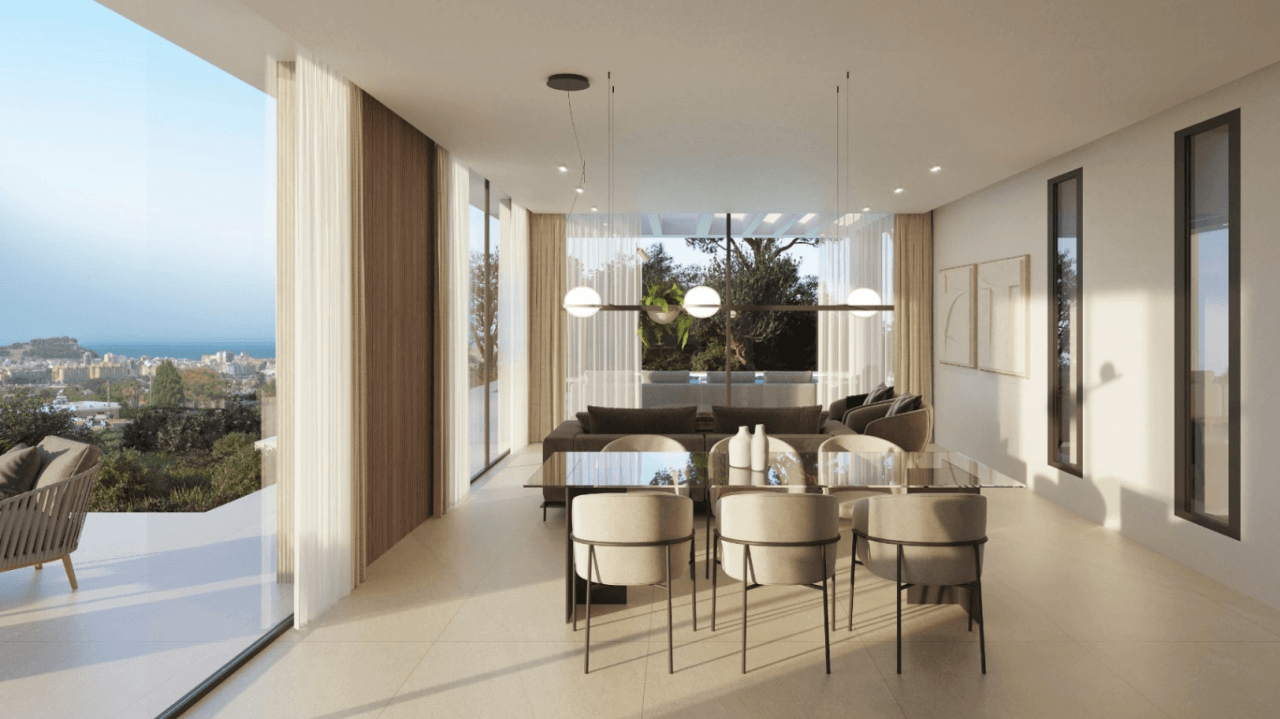 Nueva promoción de villas de lujo en Denia estilo moderno con espectalures vistas .