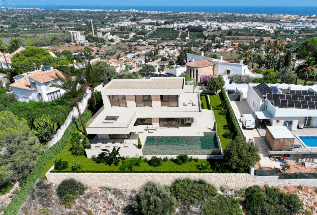 obra nueva chalet de lujo con gran parcela y vistas espectaculares