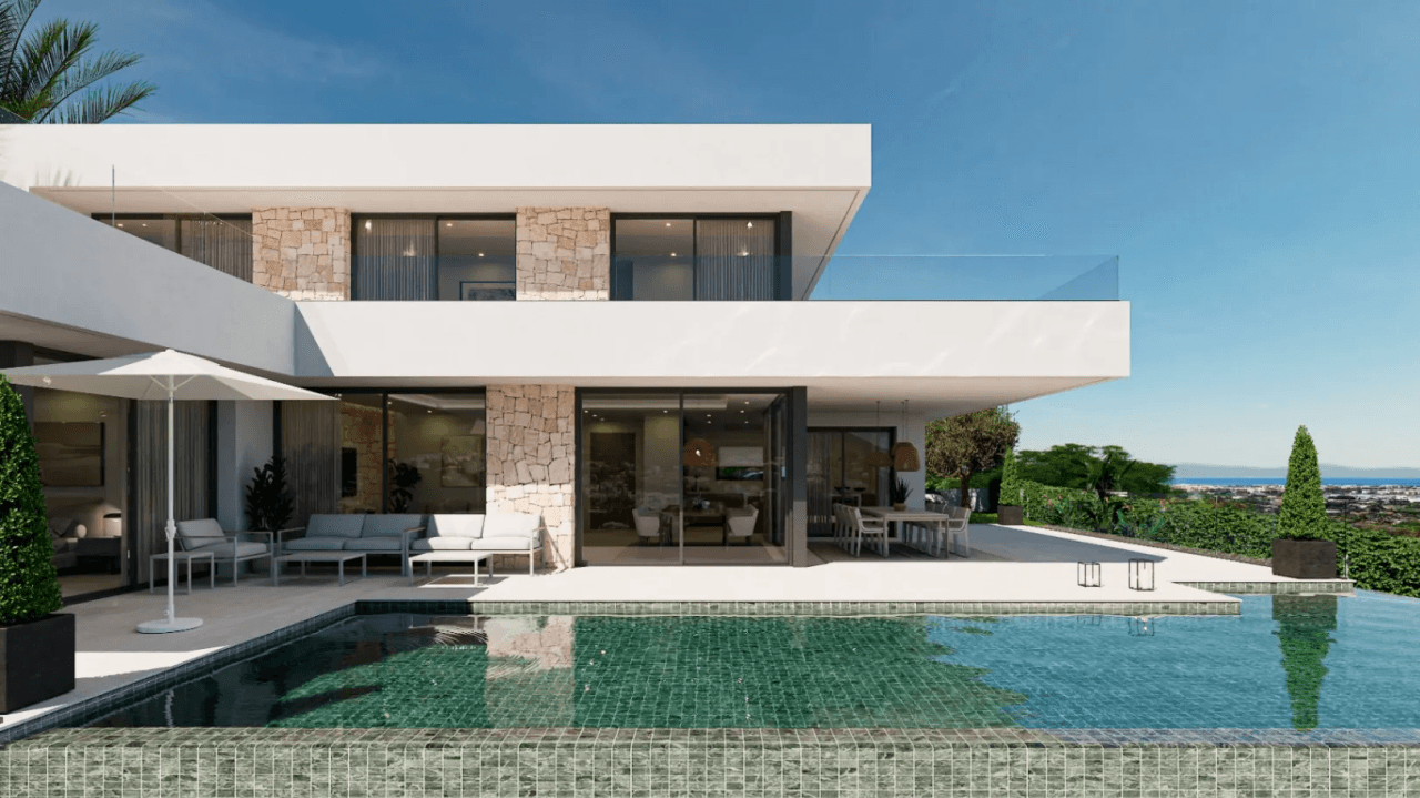 obra nueva chalet de lujo con gran parcela y vistas espectaculares