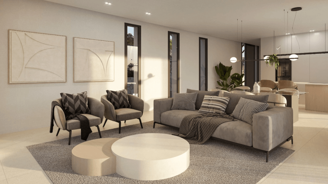 Nueva promoción de villas de lujo en Denia estilo moderno con espectalures vistas .